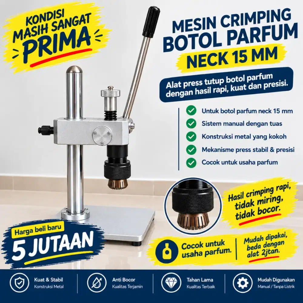 Alat Press Crimping Botol Parfum 15mm Mudah digunakan