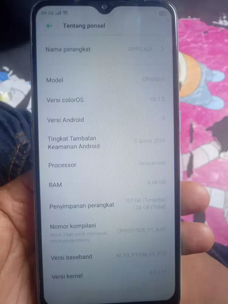 Oppo A31 second kondisi normal