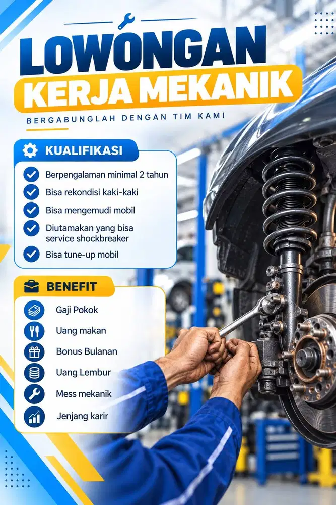 Lowongan Kerja Mekanik SBS Auto Care Bekasi