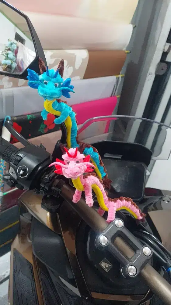 Naga dragon pink & biru