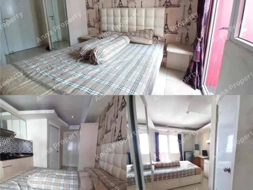 Room studio apartemen green furnised d jakarta pusat