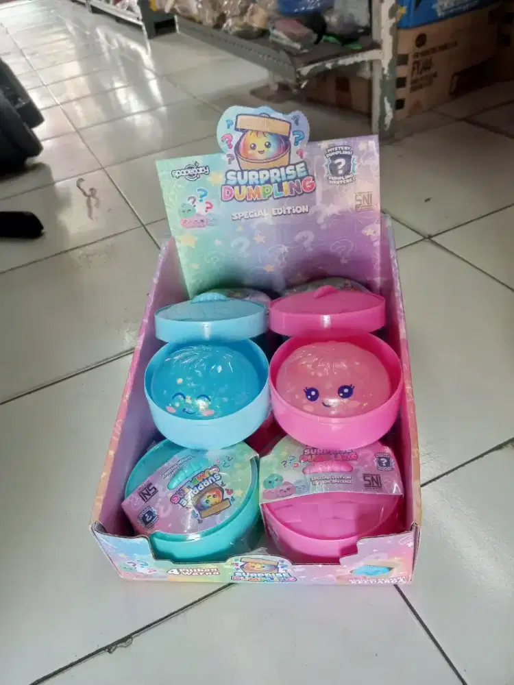 Mainan anak squishy dumpling gliter
