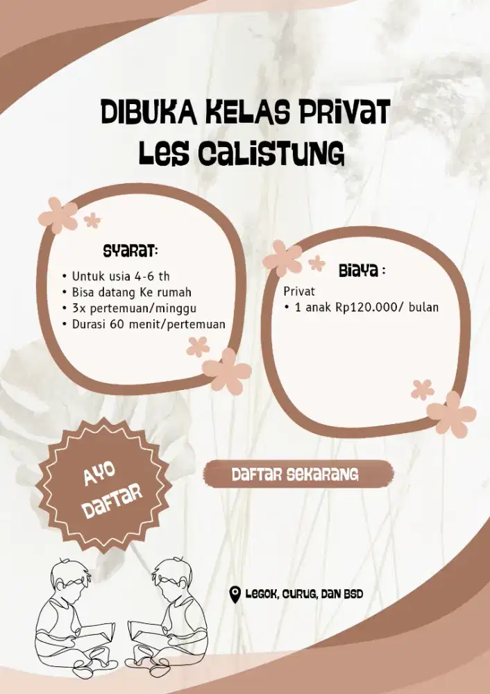 Calistung anak 4-6 Tahun