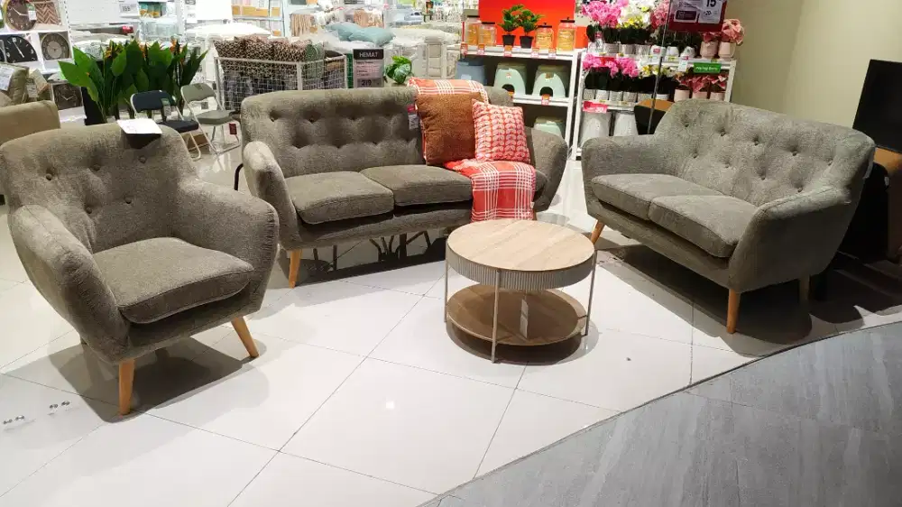 SOFA SET BAHAN FABRIC/KAIN