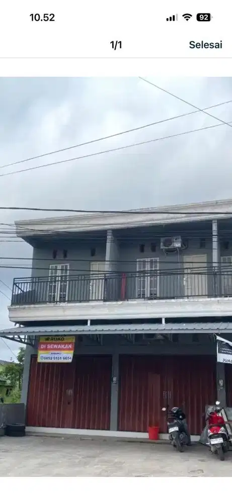 Disewakan Ruko 2 Lantai di Jl. Melati Indah (Pramuka) Banjarmasin