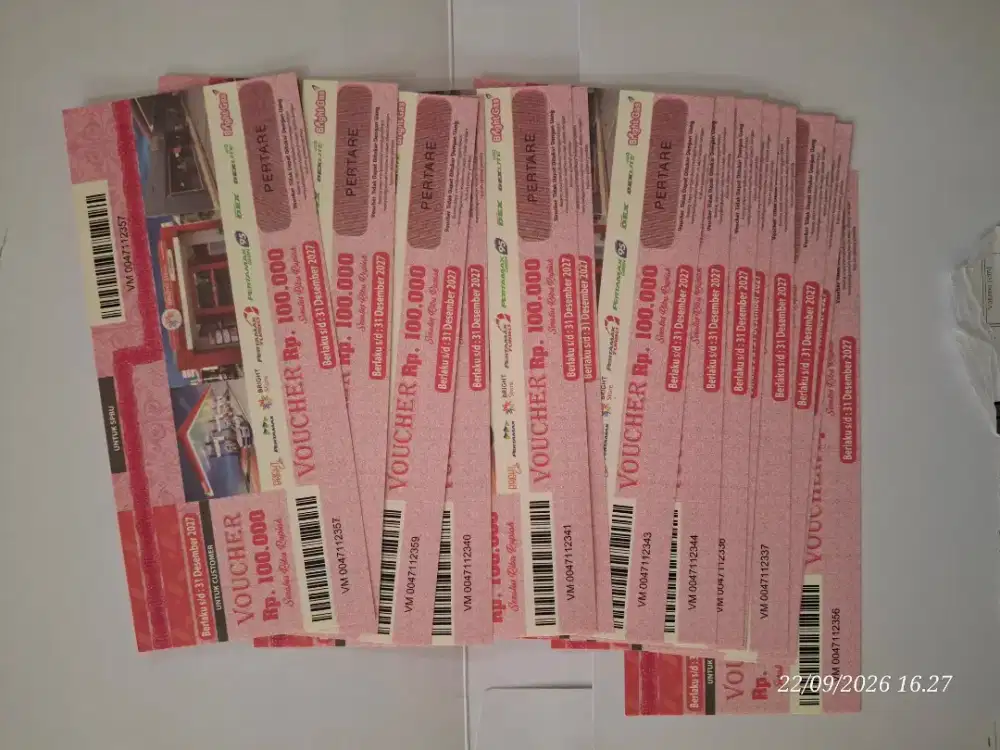 Voucher pertamina nominal 100 rb