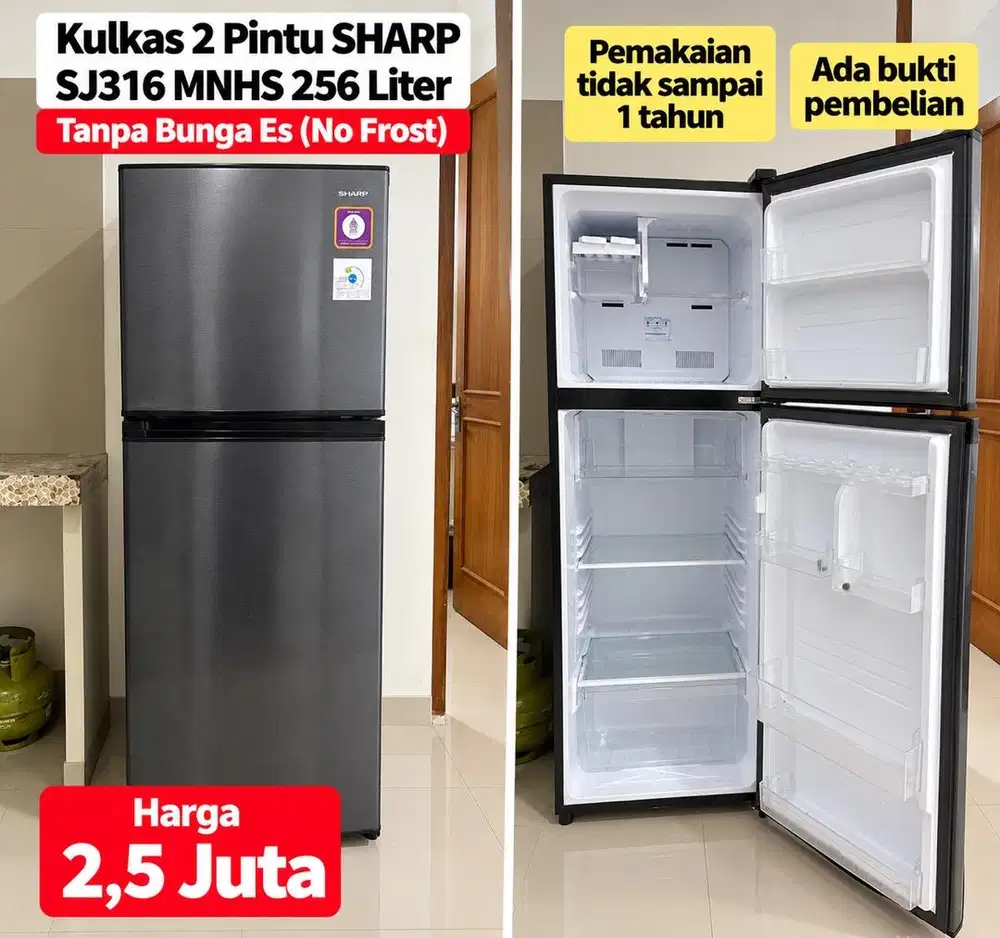 Kulkas sharp 2 pintu