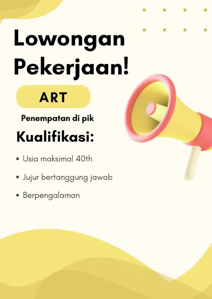 Lowongan kerja ART Penempatan di PIK
