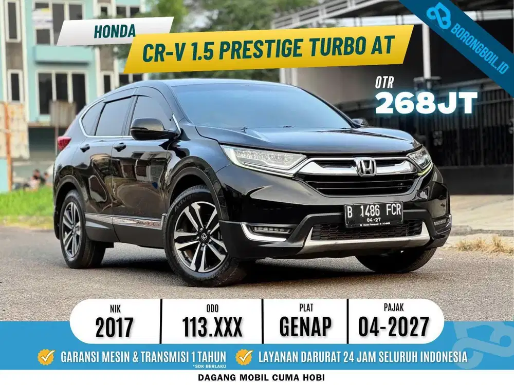 [ FULLSET ] Honda CRV 1.5 Turbo Non Prestige 2017 Hitam