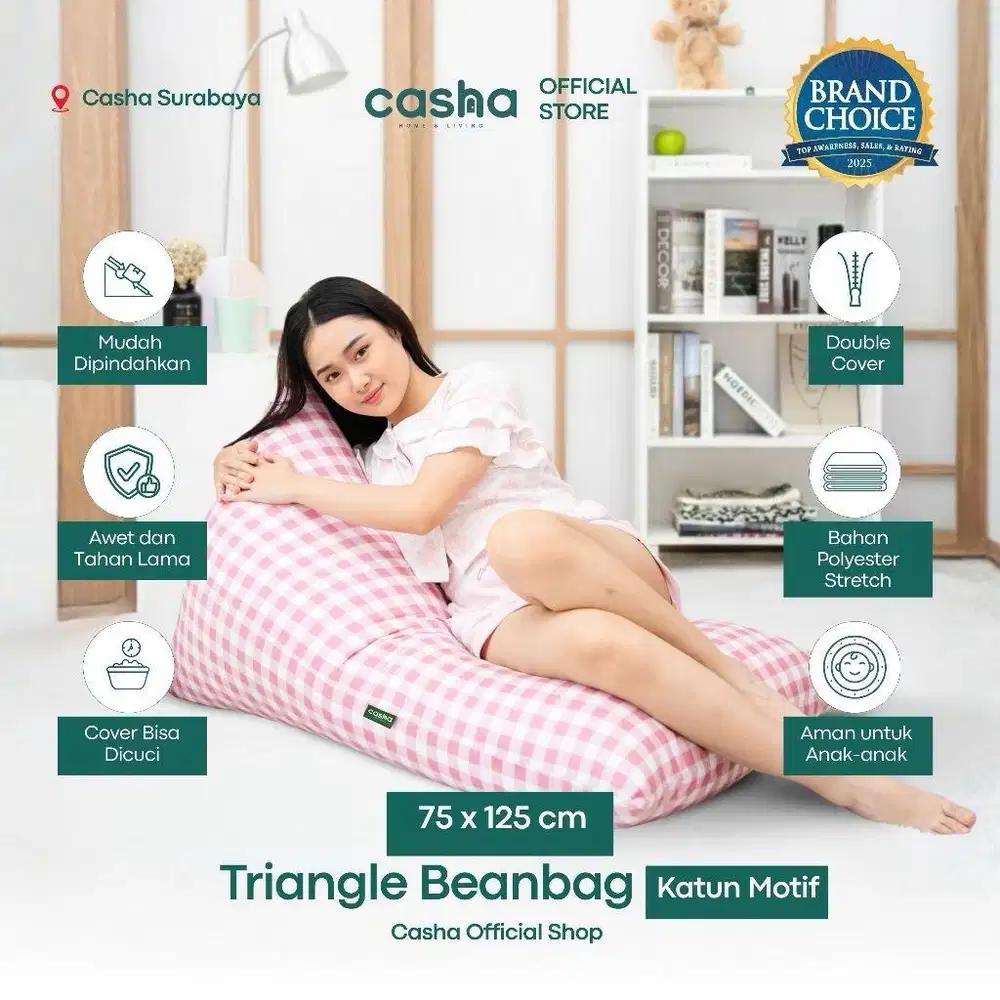 Preloved Chasha Bean Bag Triangle 75x125