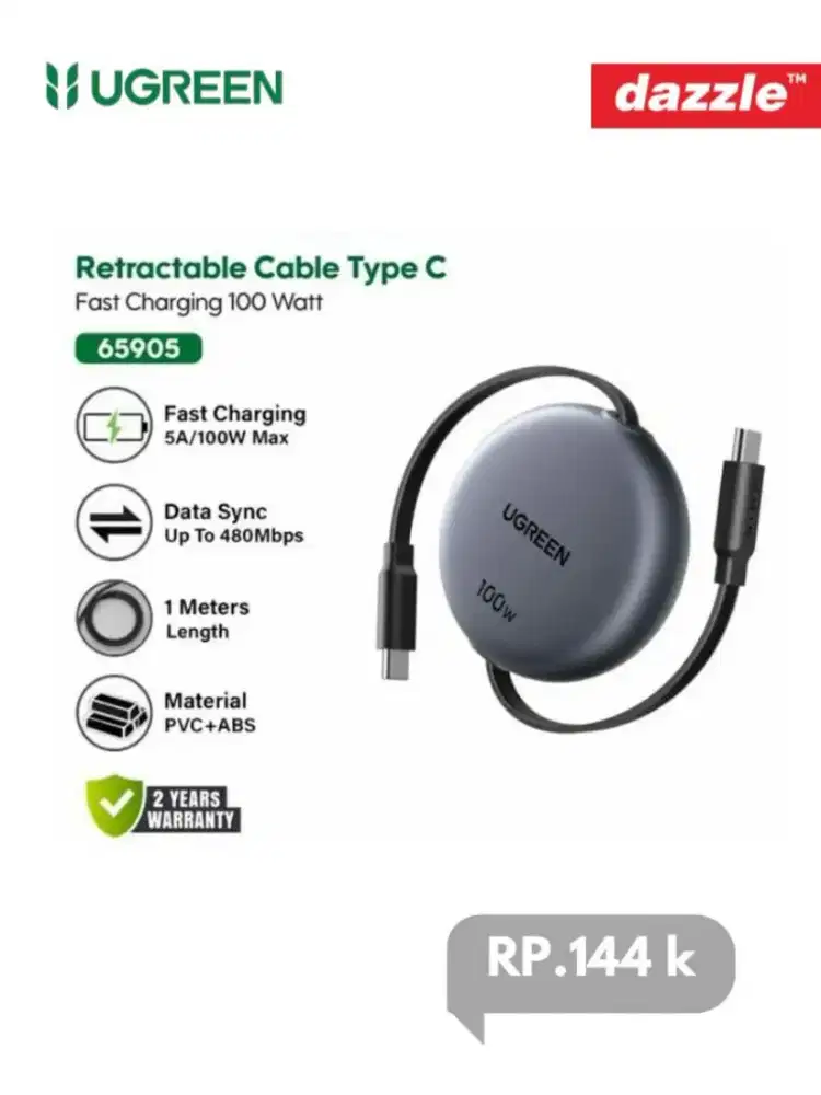 Retractable type C to C UGREEN