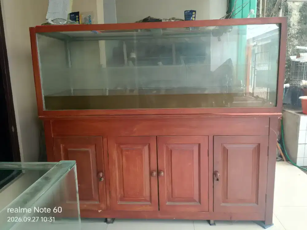 Aquarium 1.5 meter & buffet djati