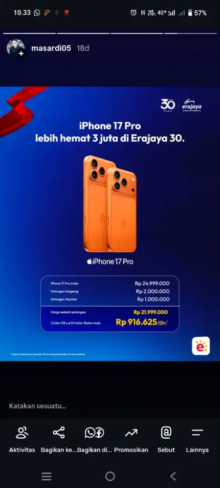 HP APPLE TERBARU DARI ERAFONE MOJOAGUNG