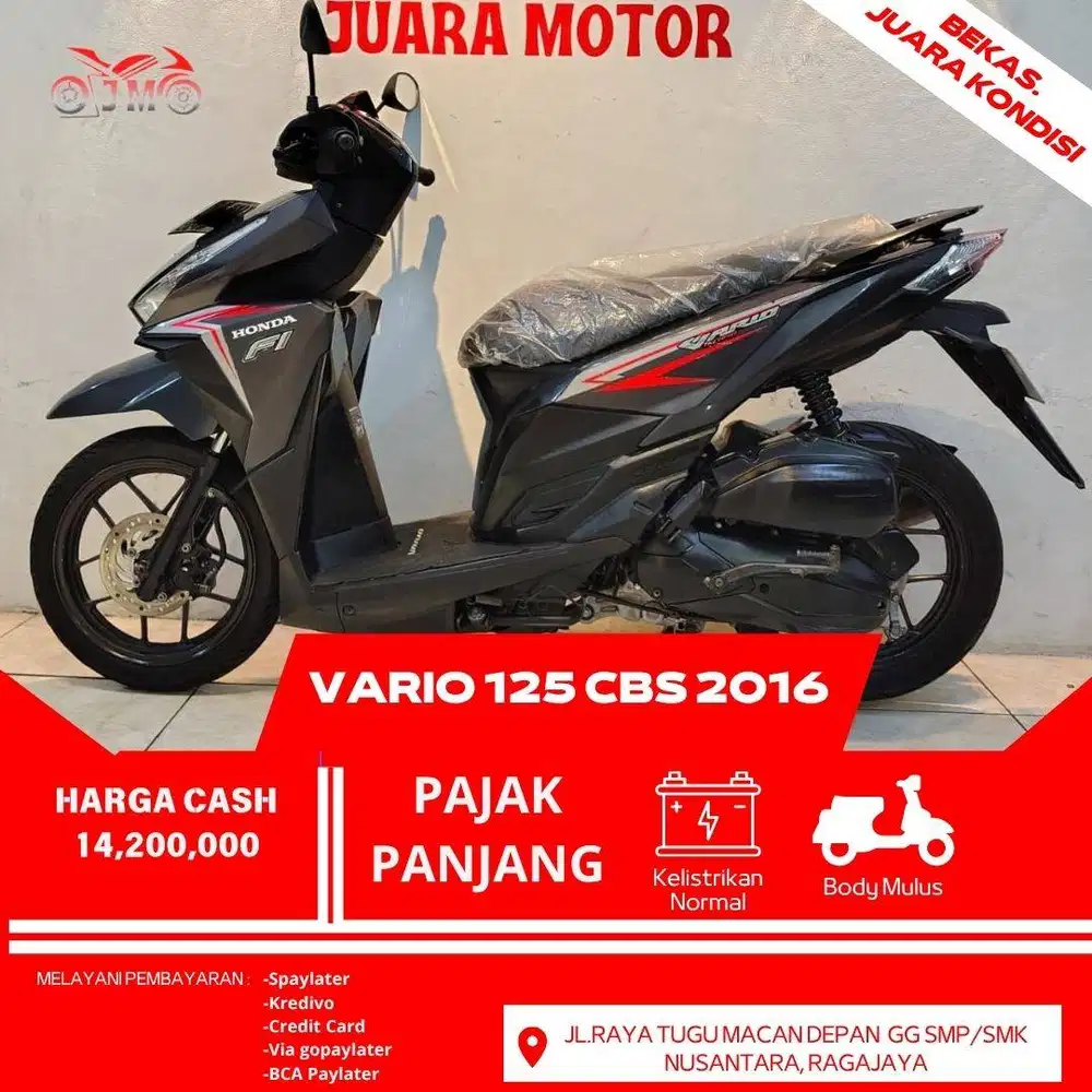HONDA VARIO 125 LED OLD 2016 PAJAK PANJANG MESIN HALUS SIAP PAKAI