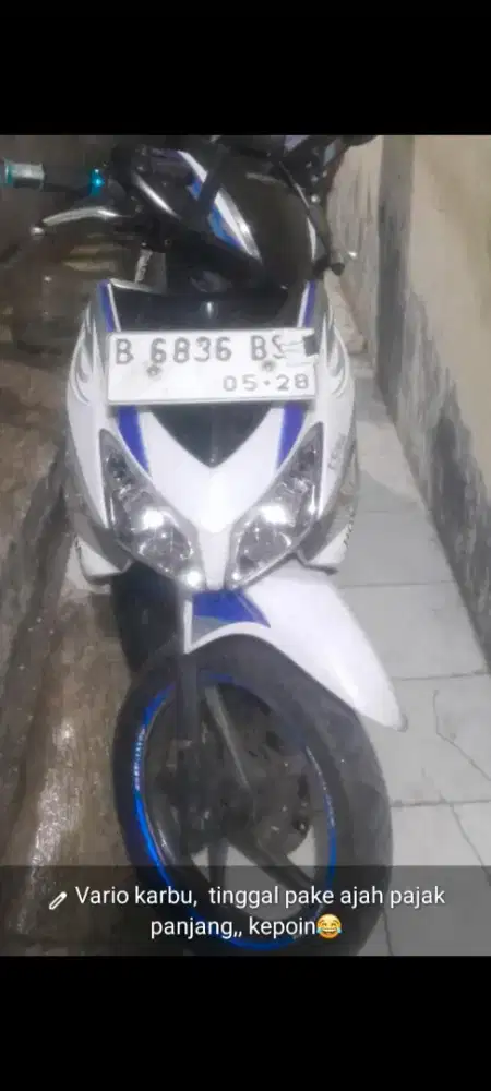 Honda vario karbu pajak panjang mantap