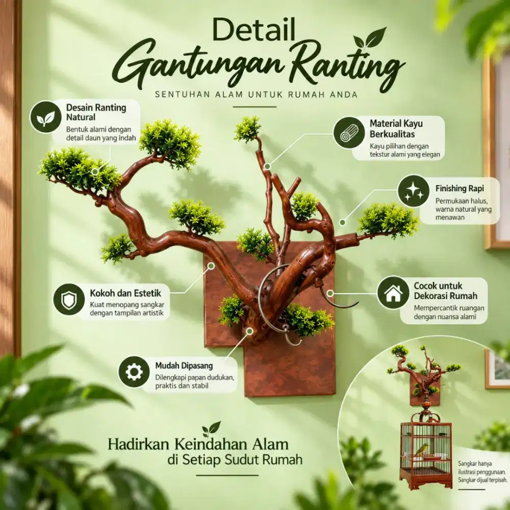 Gantungan sangkar alami