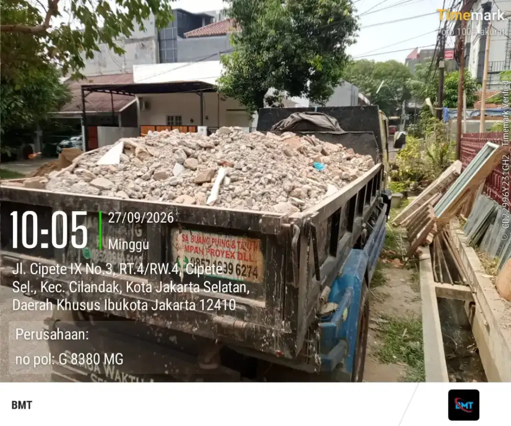 Jasa buang puing dan angkut sampah