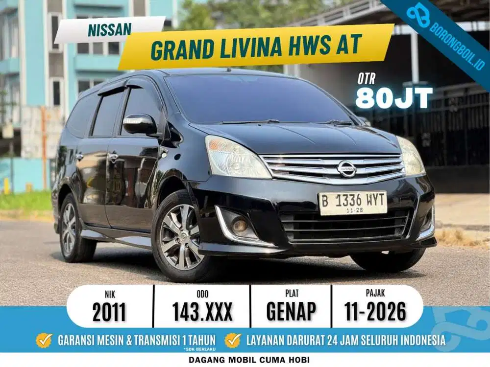 Nissan Grand livina HWS AT 2011 Hitam Kredit angsuran 2jtan