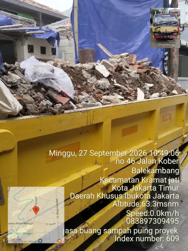 Jasa buang puing dan tanah