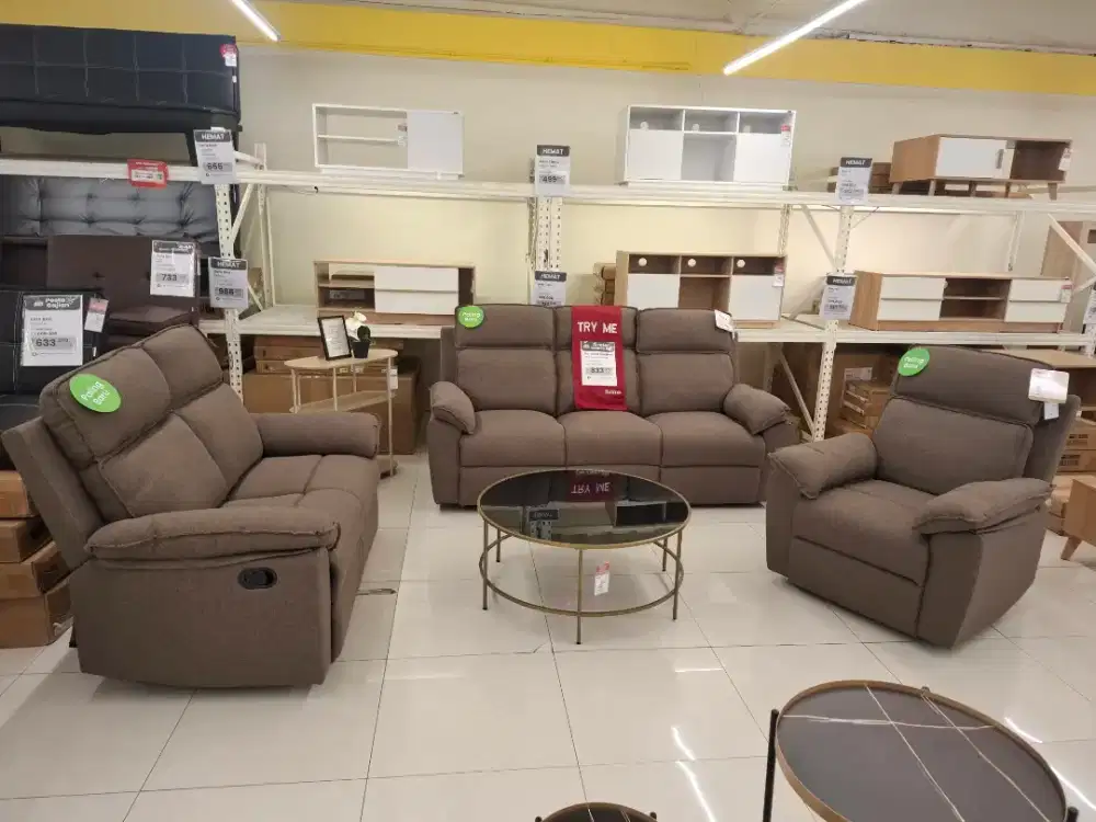 Sofa Recliner Set Fabric Neo Lorry
