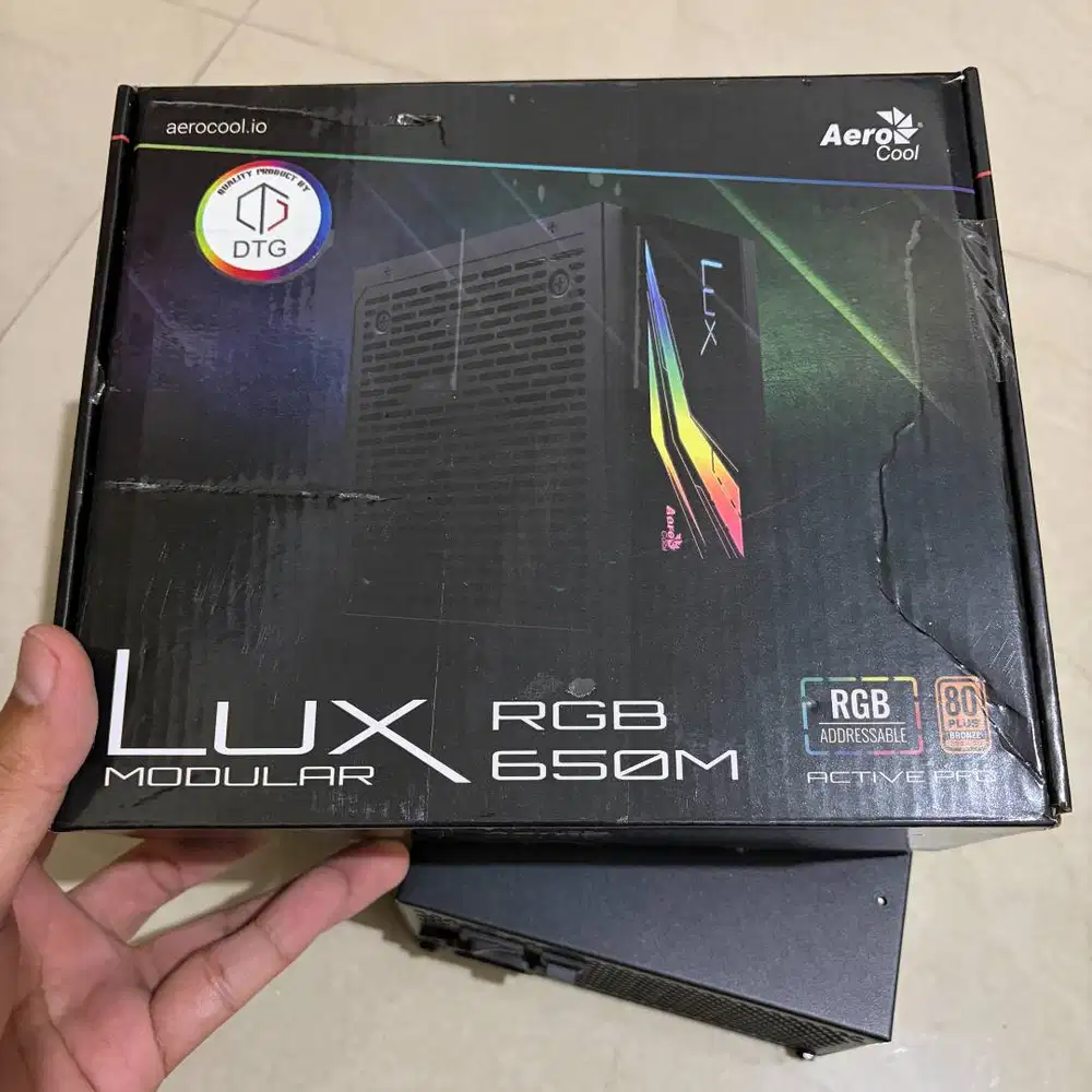 PSU Aerocool LUX 650W 80+ Bronze RGB - PSU Gaming