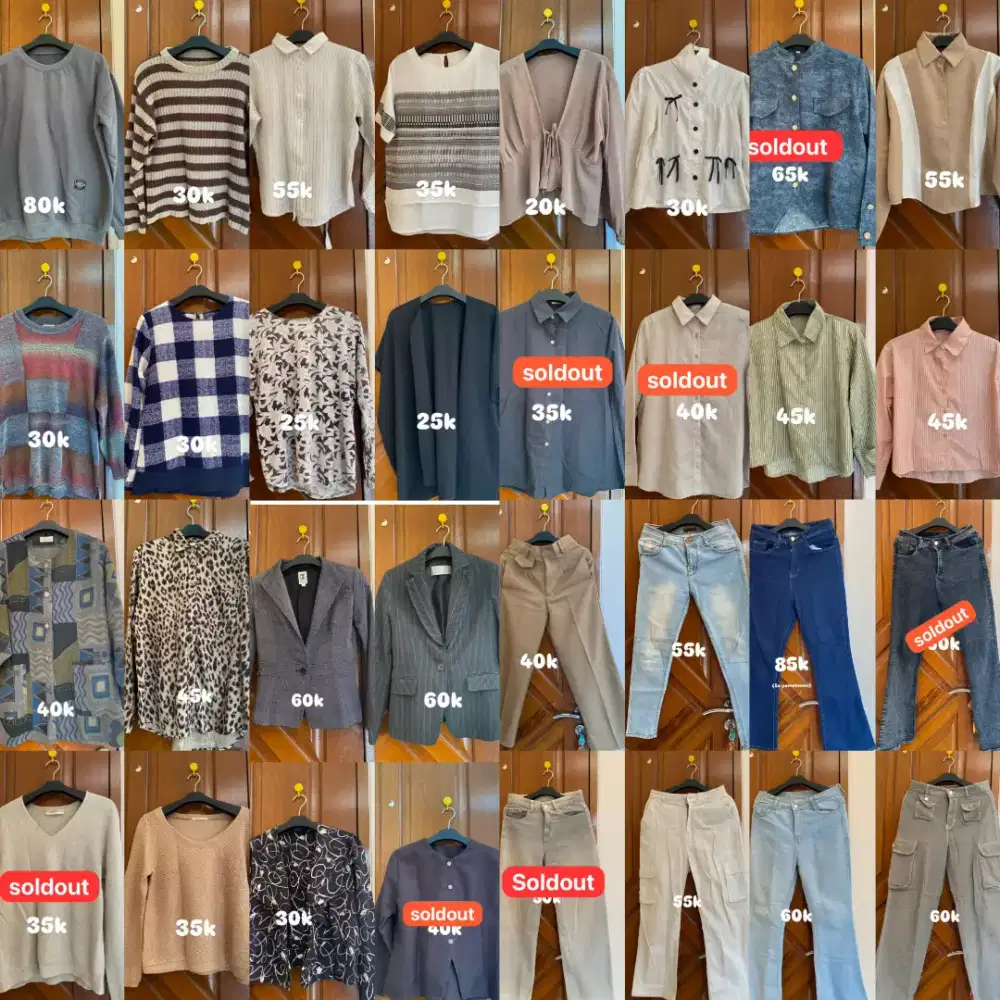 jual baju & celana, preloved