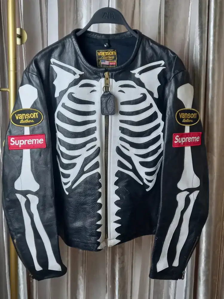 F17 supreme x vansons leather skeleton