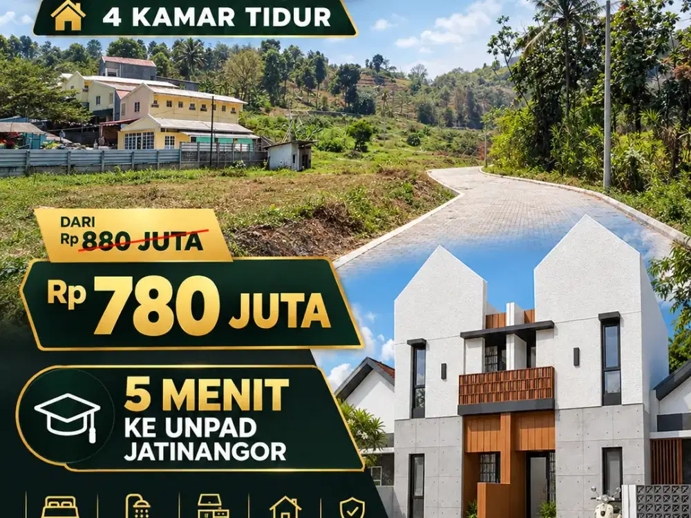 HARGA TURUN! Kost 4 Kamar di Jatinangor Cuma 780 Juta