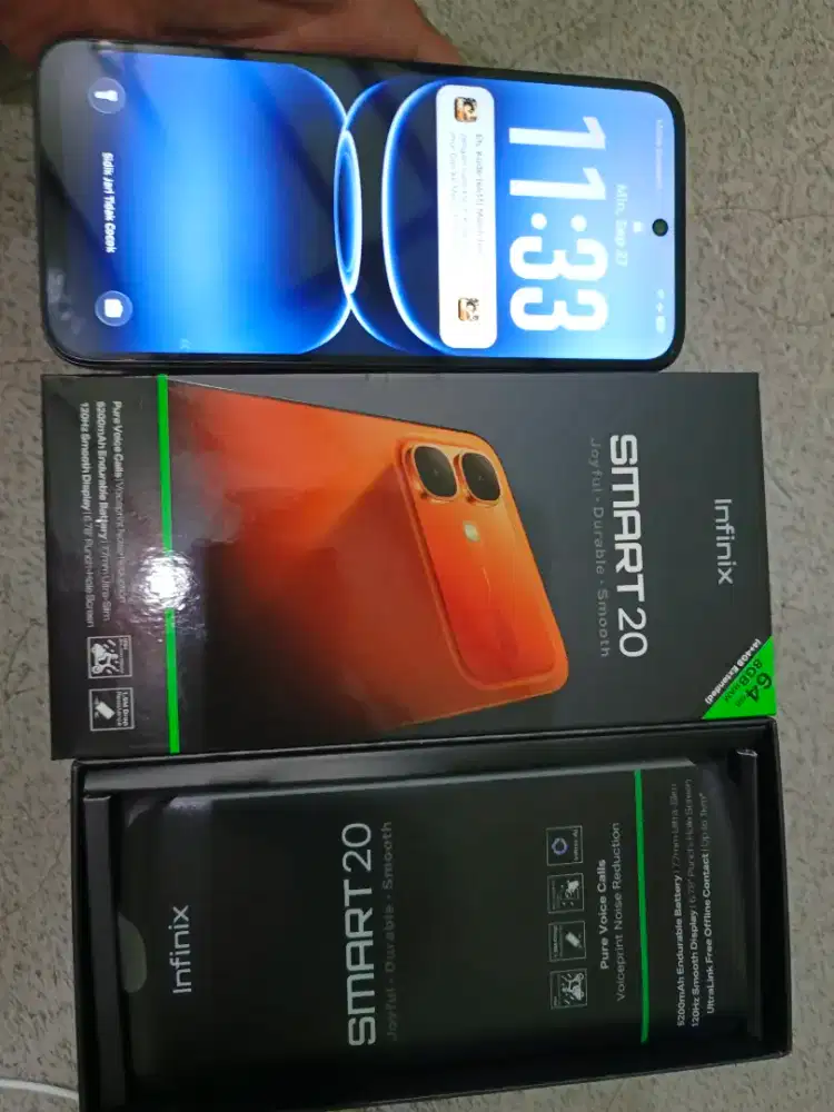 Infinix smart 20 64GB ( 8GB 4+4) baru beli 2 Minggu kurang