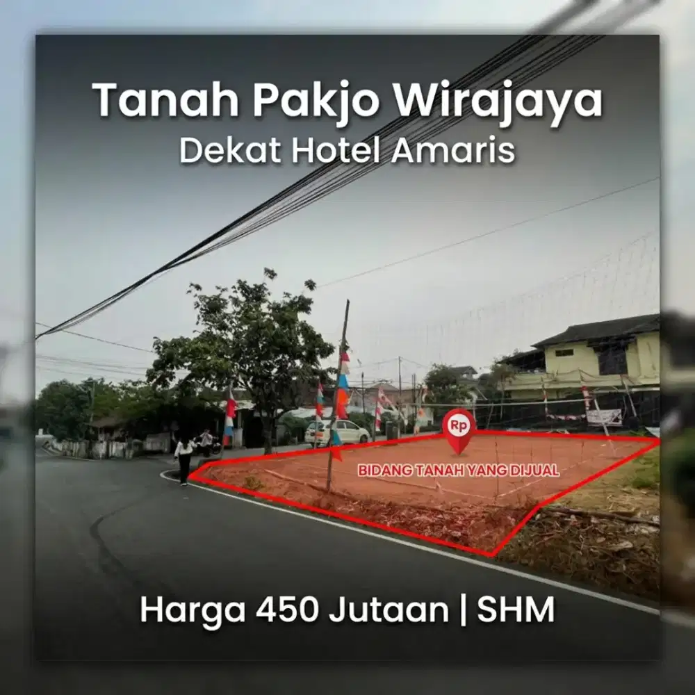 Tanah Pakjo Wirajaya | Dekat Hotel Amaris | 450 Jutaan