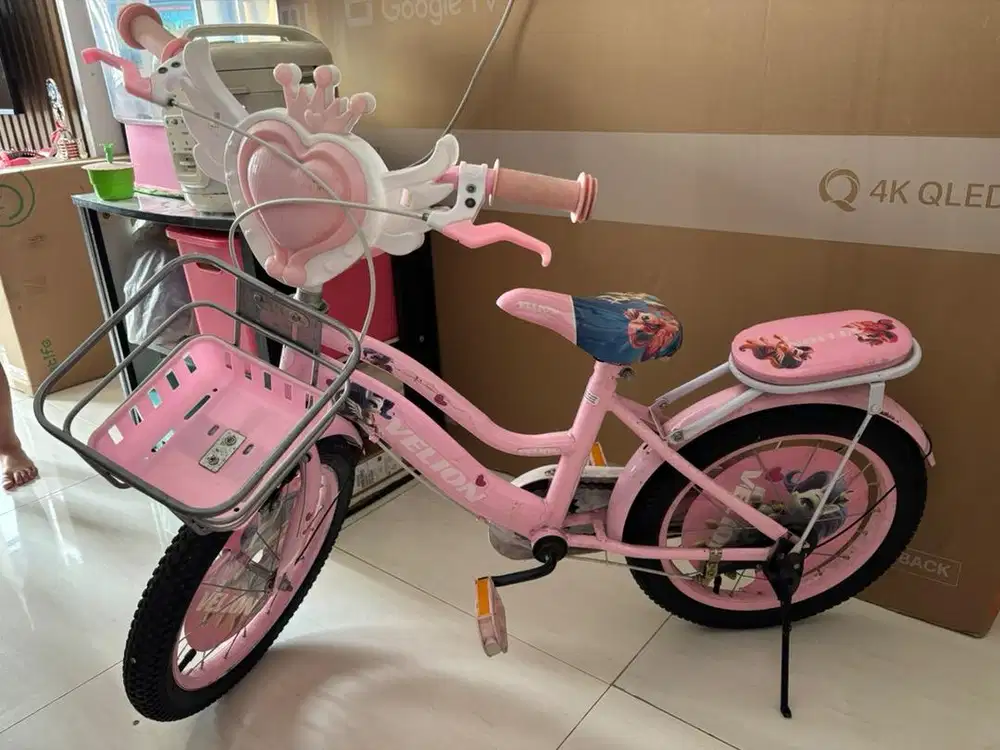 sepeda pink anak cewek velion