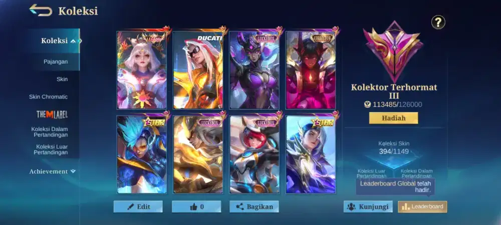 akun mobile legend pribadi