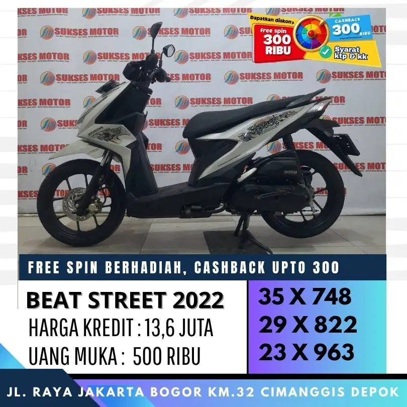 HONDA BEAT STREET 2022 MULUS CASH KREDIT CC/PAYLATER