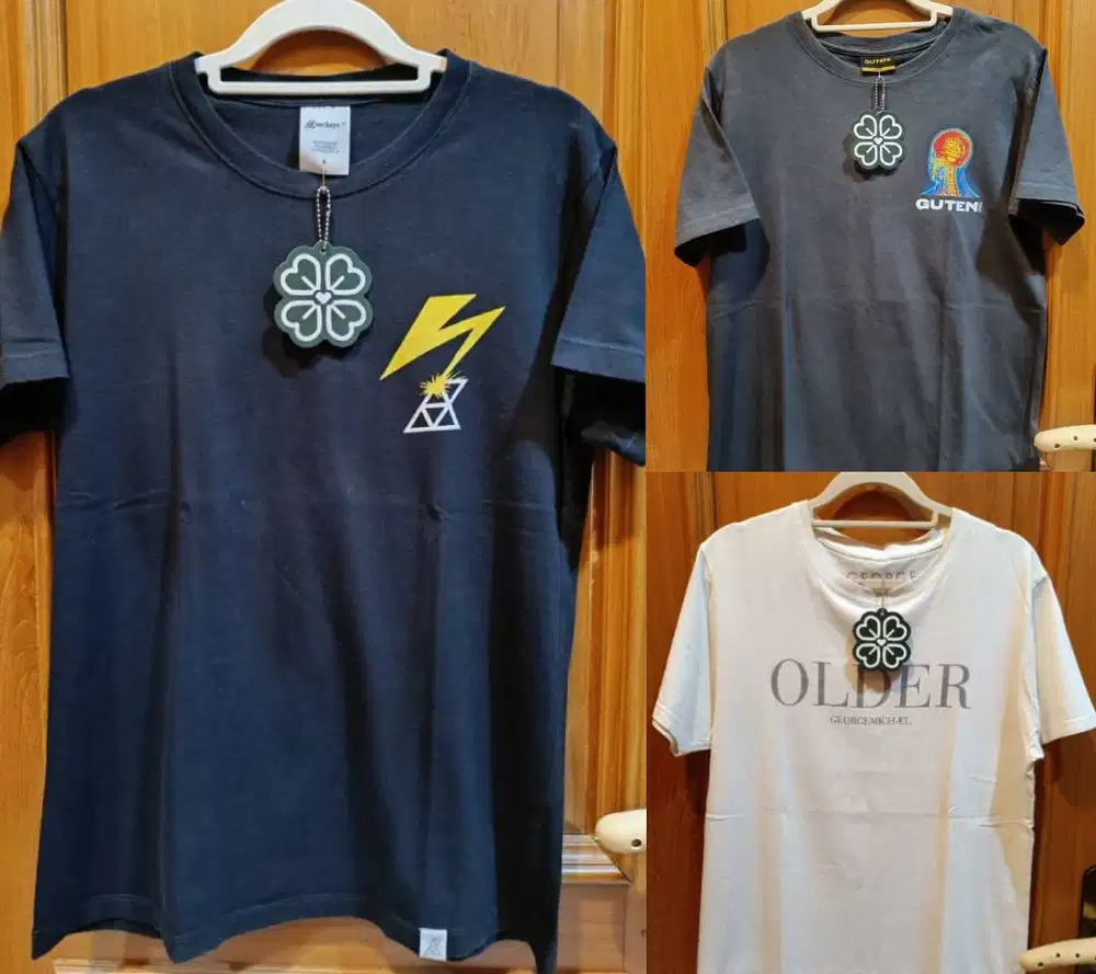 Kaos Vintage Distro Hitam Putih Polos Cotton 30S Ori Murah Buy 2 Get 3