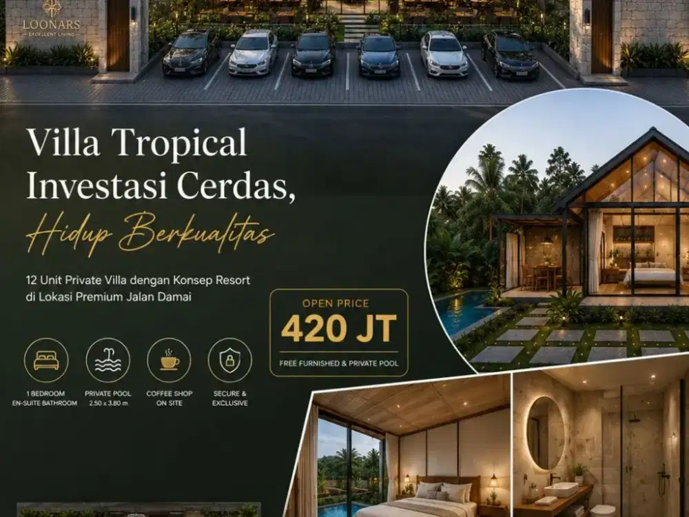 Villa dengan Fasilitas Sushi dan Coffee Shop Strategis Jalan Damai Jogja - Mulai Rp420 Juta
