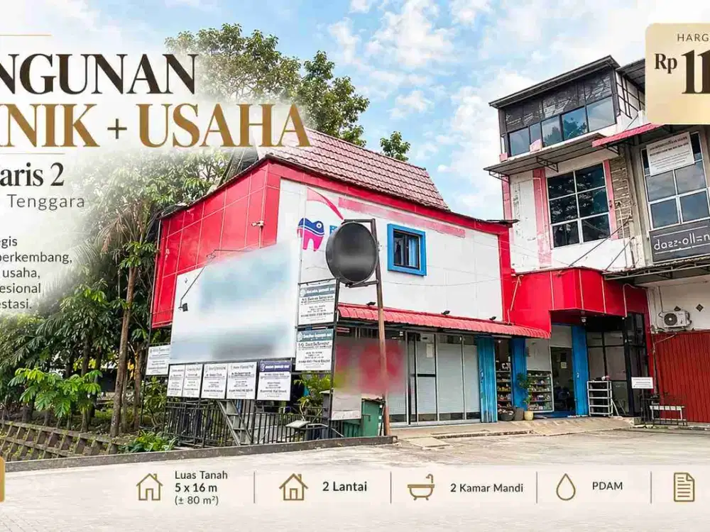 Klinik + Bangunan Usaha Dijual Paris 2 Pontianak – Rp11,5 M Nego