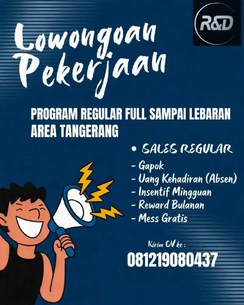 DIBUTUHKAN SALES OUTDOOR PRODUK MINUMAN