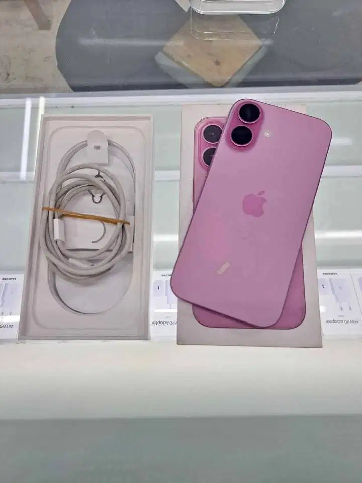 Second IPhone 16 128GB Pink IBOX ON 27 Mei 2027 Mulus Like New Fullset