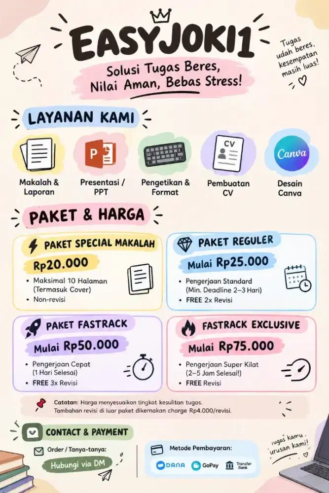 Bantu Tugas Sekolah/Kuliah
