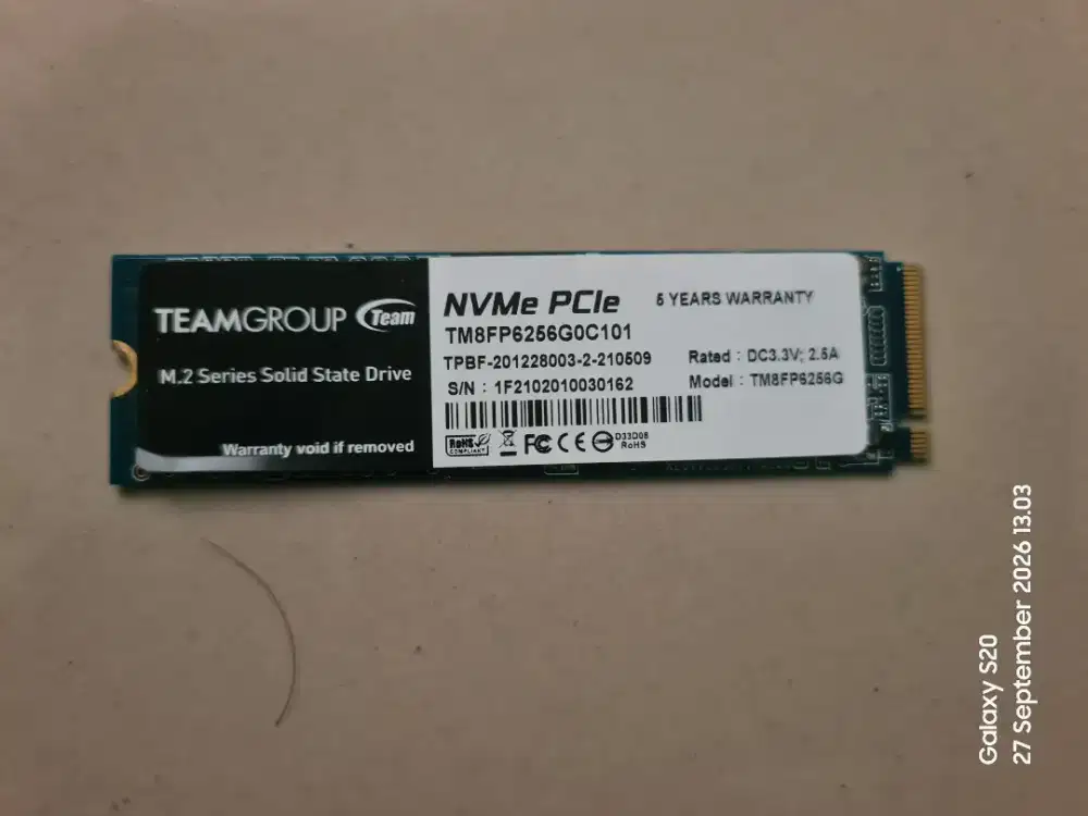 NVME M.2 256Gb Team Elite