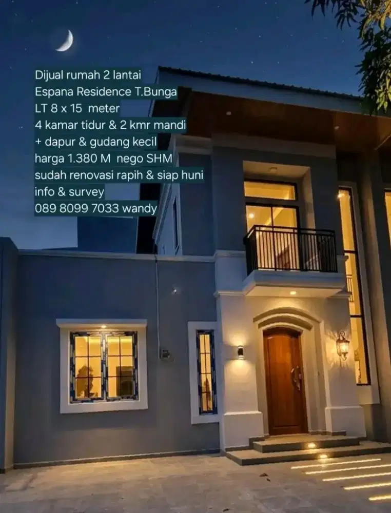 Dijual Rmh 2 lt Espana Residen Rapih Cantik Siap Huni + Interior SHM