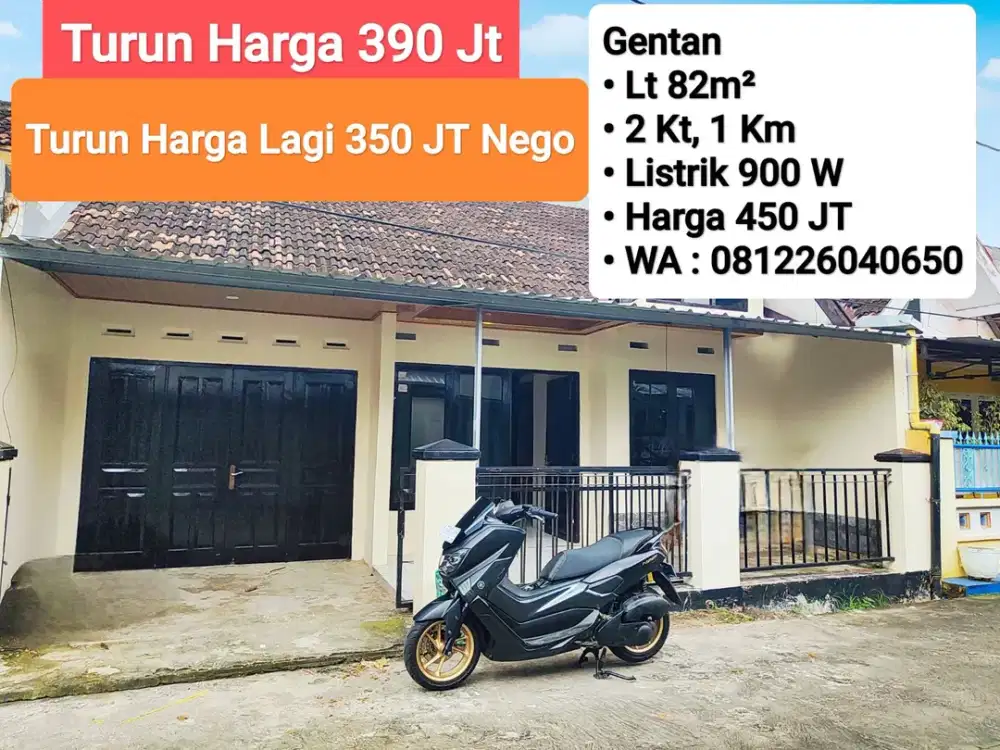 Jual Rumah Area Perumahan Gentan, Dekat Laweyan, Purwosari, Solo Baru