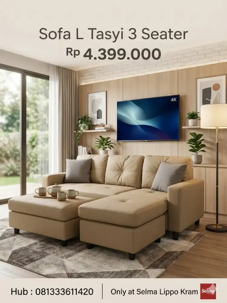 Sofa Sudut Tasyi 3 Seater