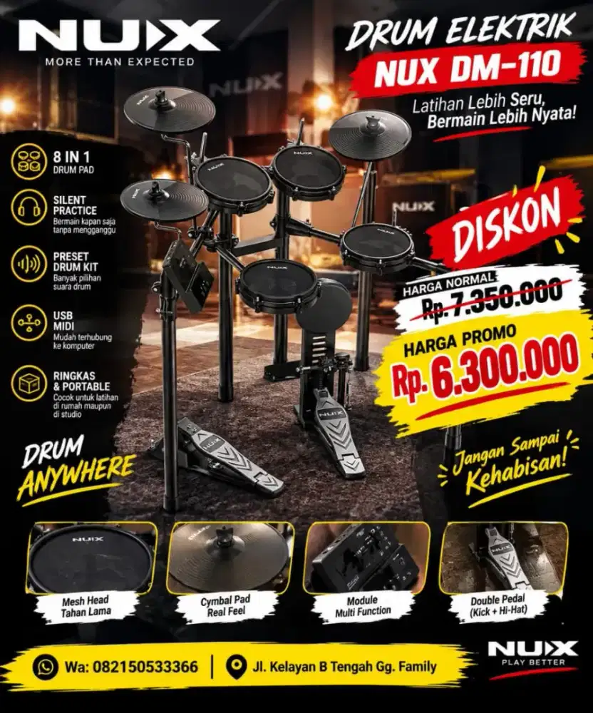 DRUM ELEKTRIK NUX DM110