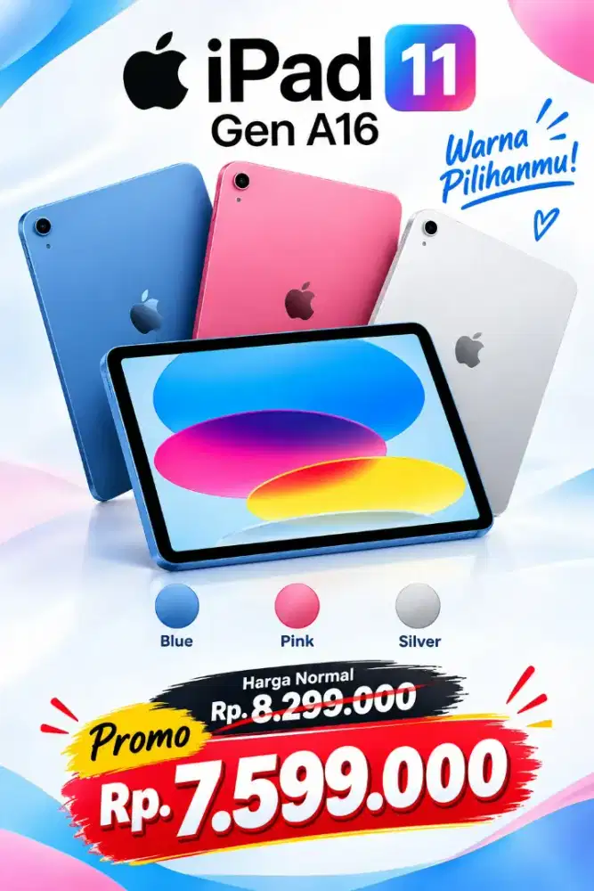 Ippad gen 11 waify ready di fonel store grand mall