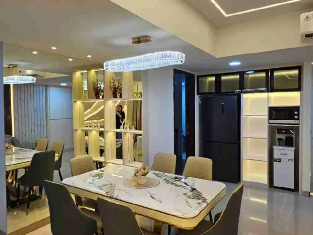 Dijual Desain Mewah 3+1BR Apartemen Sherwood Kelapa Gading Full Furnish