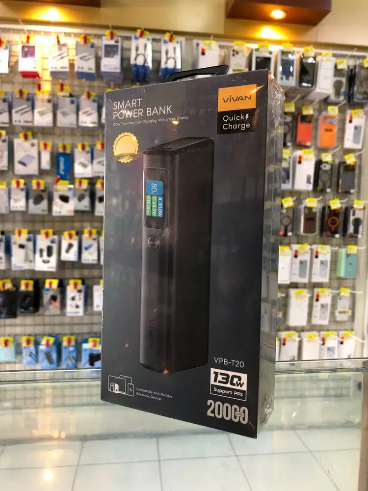 Vivan Power Bank VPB-T20 130W Two-Way Fast Charging Smart Display 2000
