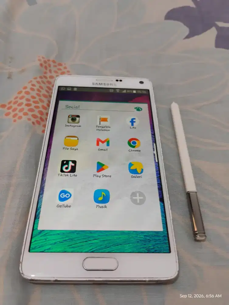 Samsung Note 4 N910H Putih Mulus - S Pen Ori Lengkap