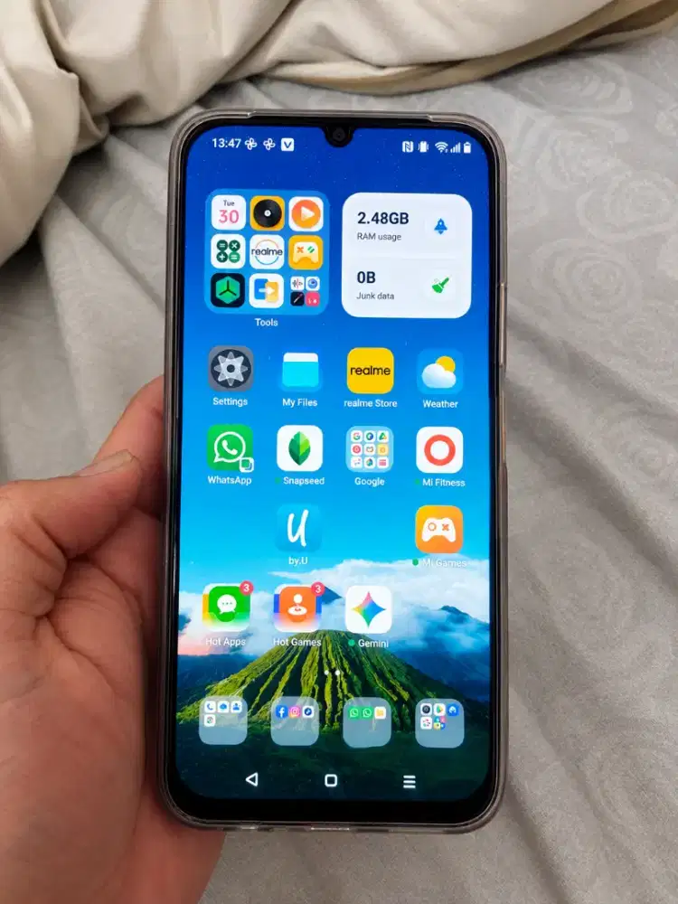 Realme C100i Terbaru Ram 4+8/256 4G LTE 7000mah Purple Like New