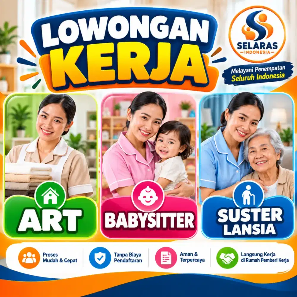 Lowongan kerja wanita art babysitter suster lansia
